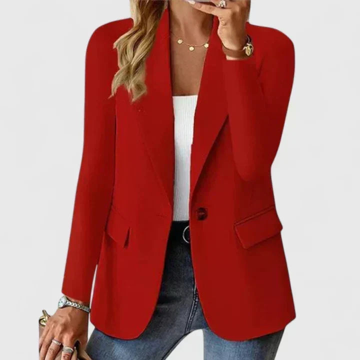 Damesblazer, elegant — getailleerde pasvorm, tijdloos voor elke gelegenheid