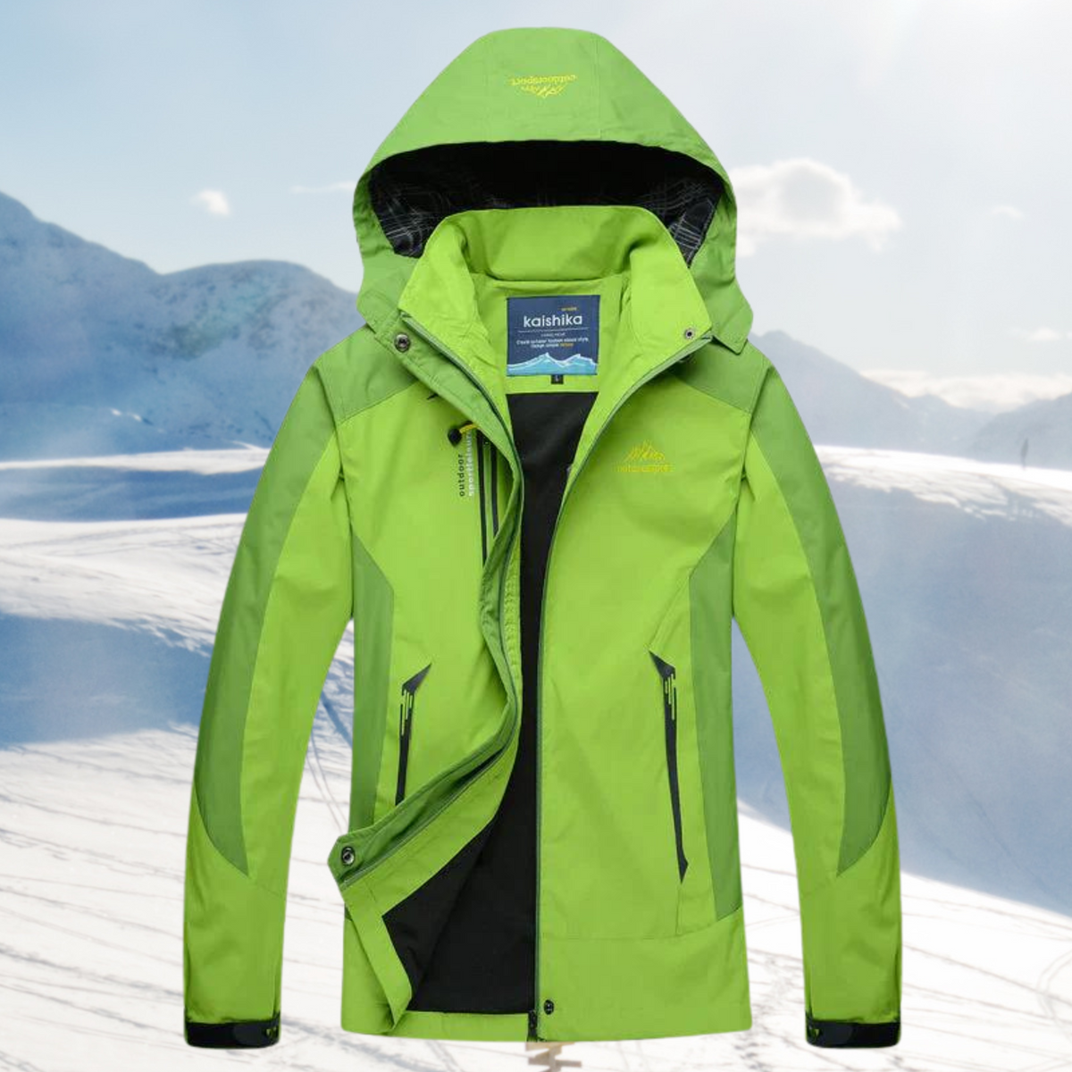 Dames functionele jas — wind- en waterdichte outdoorjas met capuchon