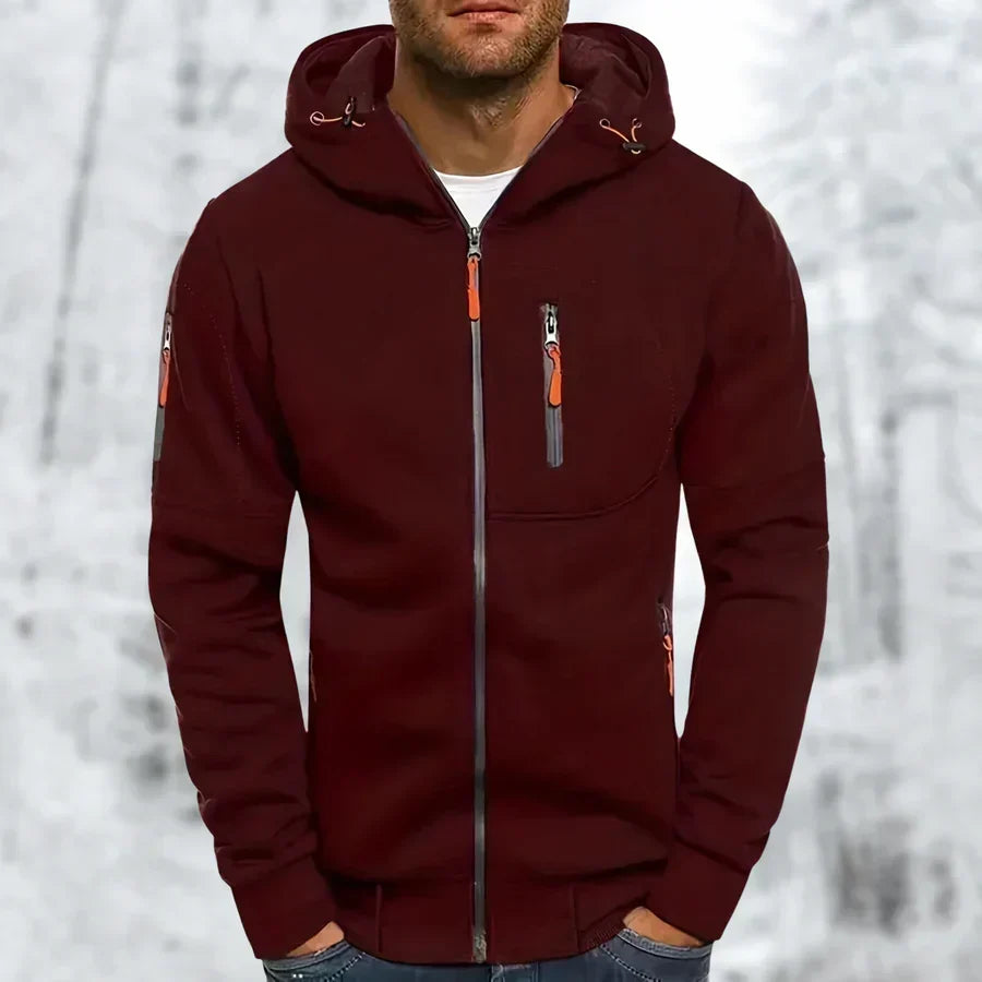 Herenhoodie — comfortabele jas met capuchon en ritssluiting