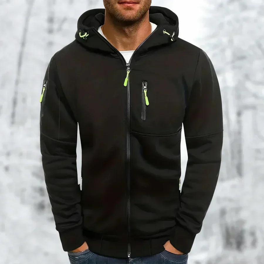 Herenhoodie — comfortabele jas met capuchon en ritssluiting