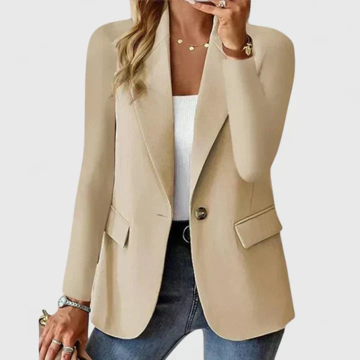 Damesblazer, elegant — getailleerde pasvorm, tijdloos voor elke gelegenheid