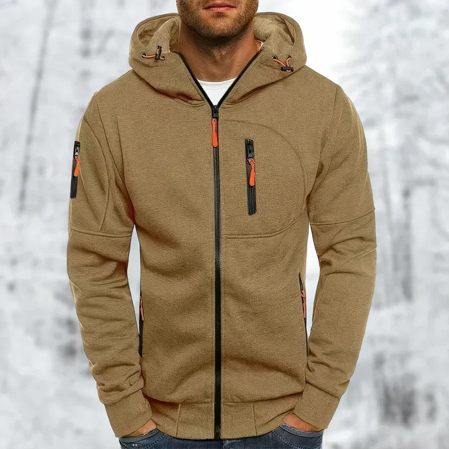 Herenhoodie — comfortabele jas met capuchon en ritssluiting