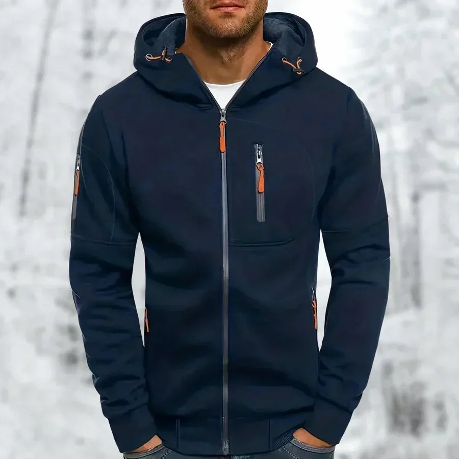 Herenhoodie — comfortabele jas met capuchon en ritssluiting