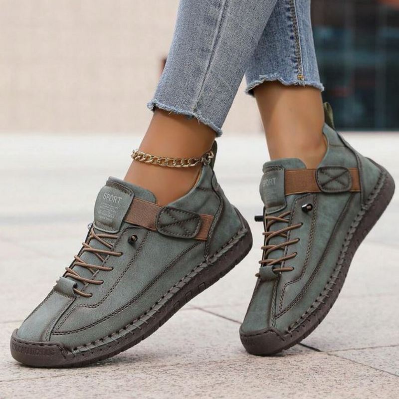 Dames slip-on sneakers — met klittenbandsluiting en gedempte zool, comfortabel