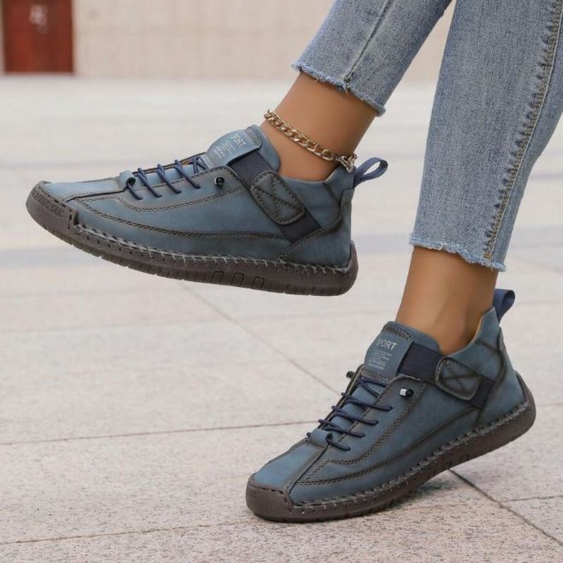 Dames slip-on sneakers — met klittenbandsluiting en gedempte zool, comfortabel