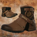 Herenboots in vintagestijl — robuuste laarzen van imitatieleer