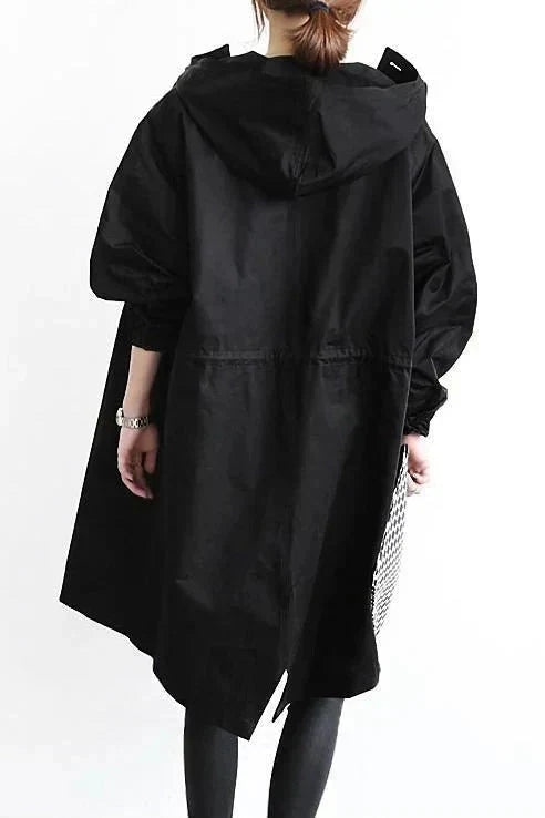 Dames regenjas — waterdicht en ademend met oversized capuchon
