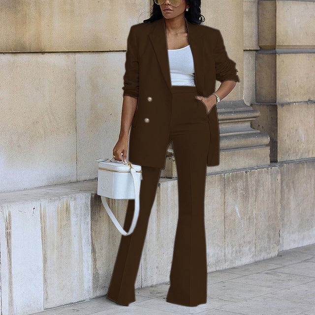 Damesblazerset, tweedelig — elegante set met blazer en pantalon