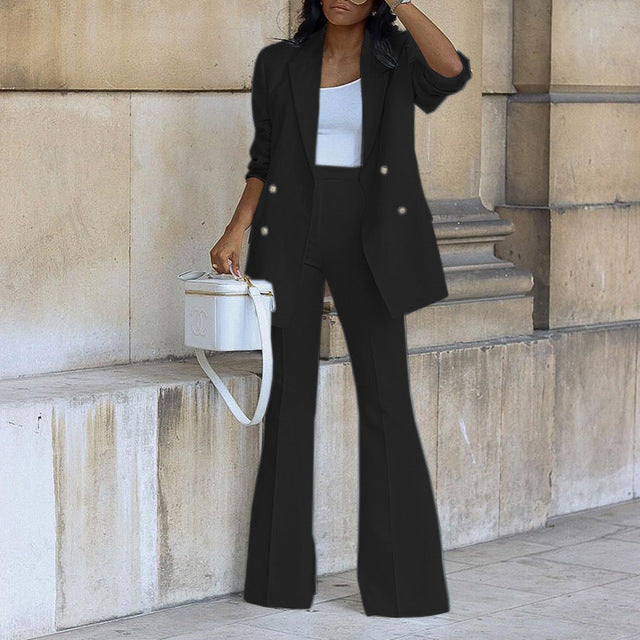 Damesblazerset, tweedelig — elegante set met blazer en pantalon