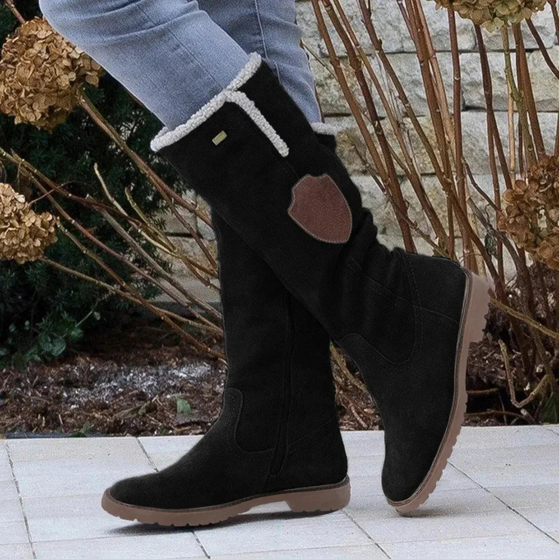 Vinterboots dam, textil — varma och stilrena med halkfri såla