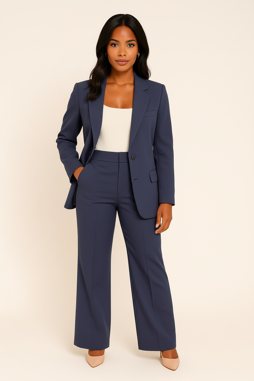 Dames pak — getailleerde blazer en pantalon