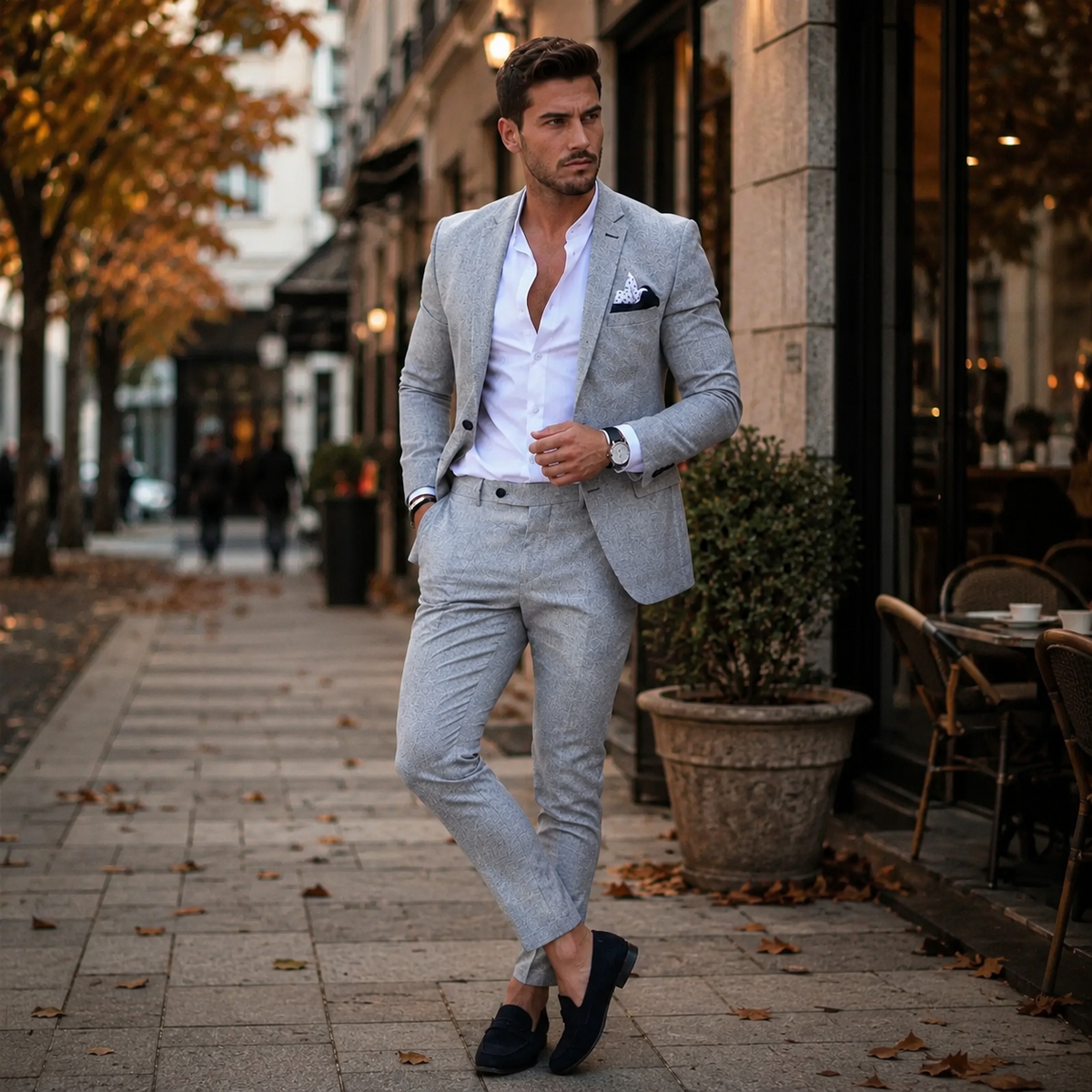 Driedelig herenpak — formeel en elegant met gilet