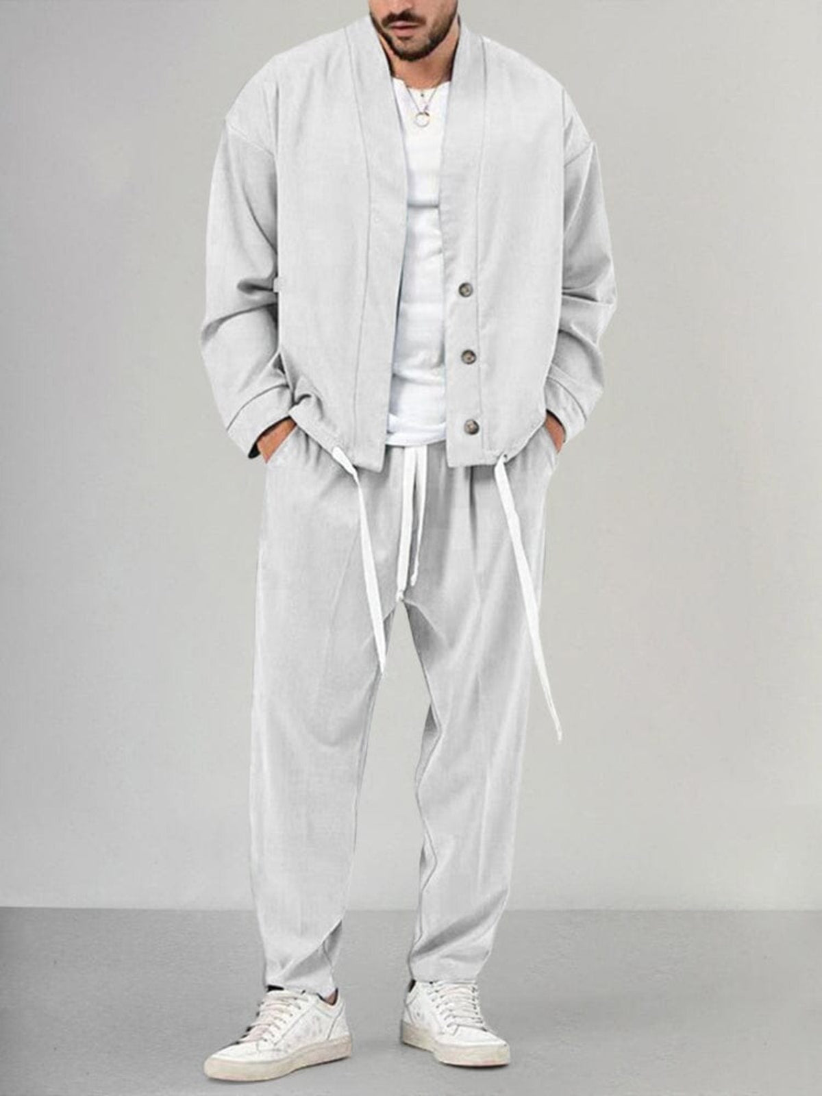 Heren pak — casual en elegant tweedelig linnen pak