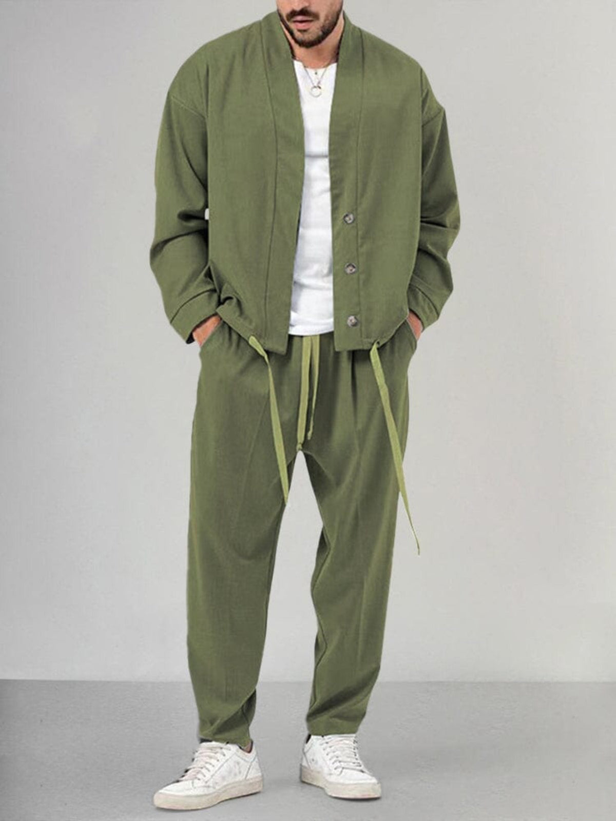 Heren pak — casual en elegant tweedelig linnen pak