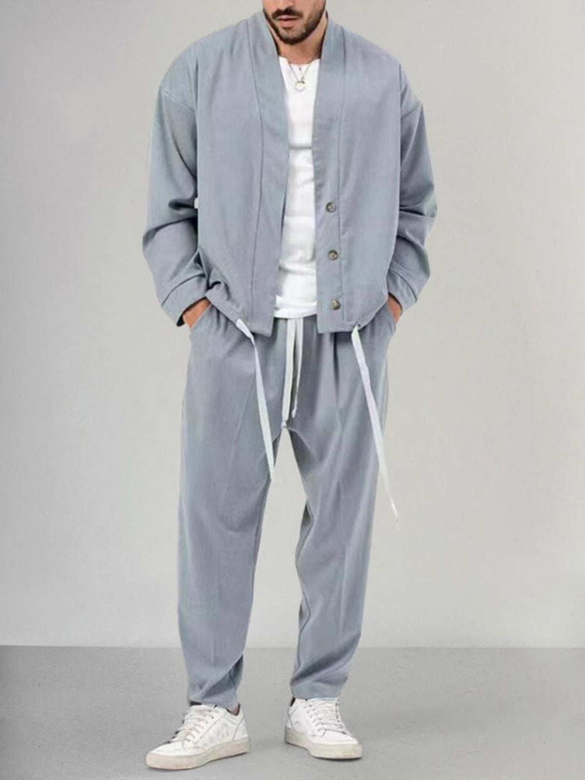 Heren pak — casual en elegant tweedelig linnen pak