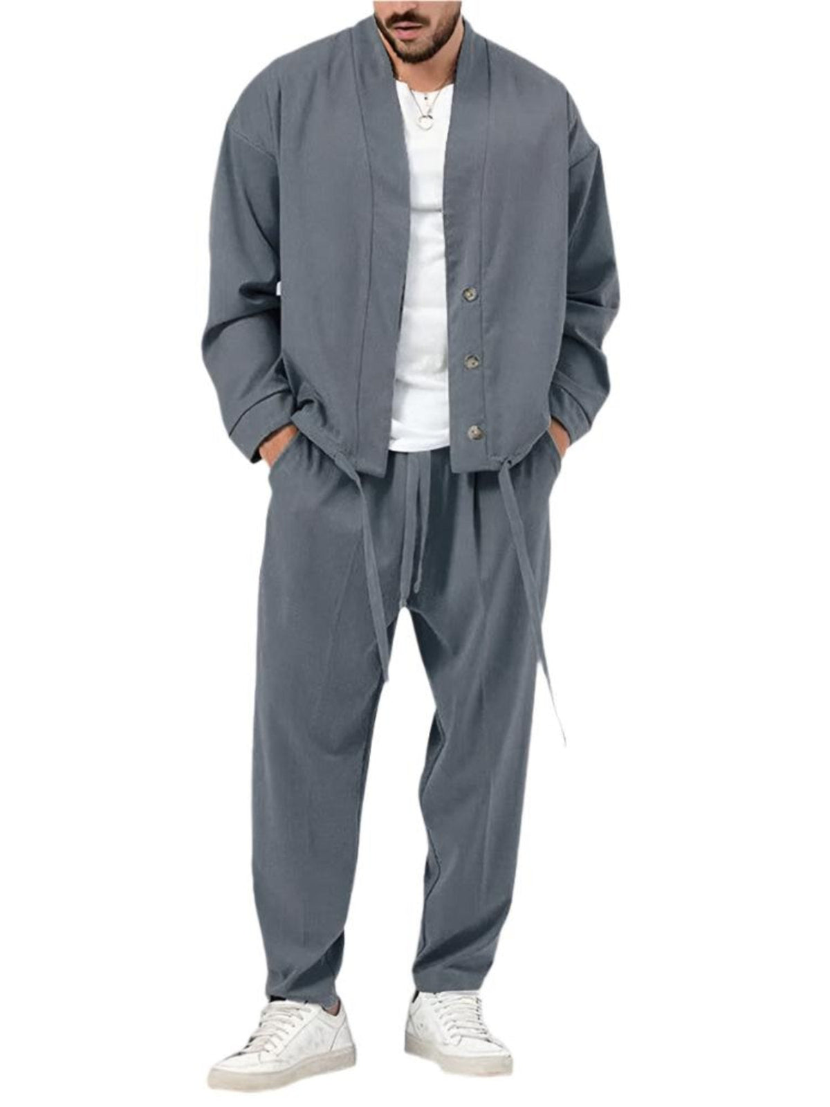 Heren pak — casual en elegant tweedelig linnen pak