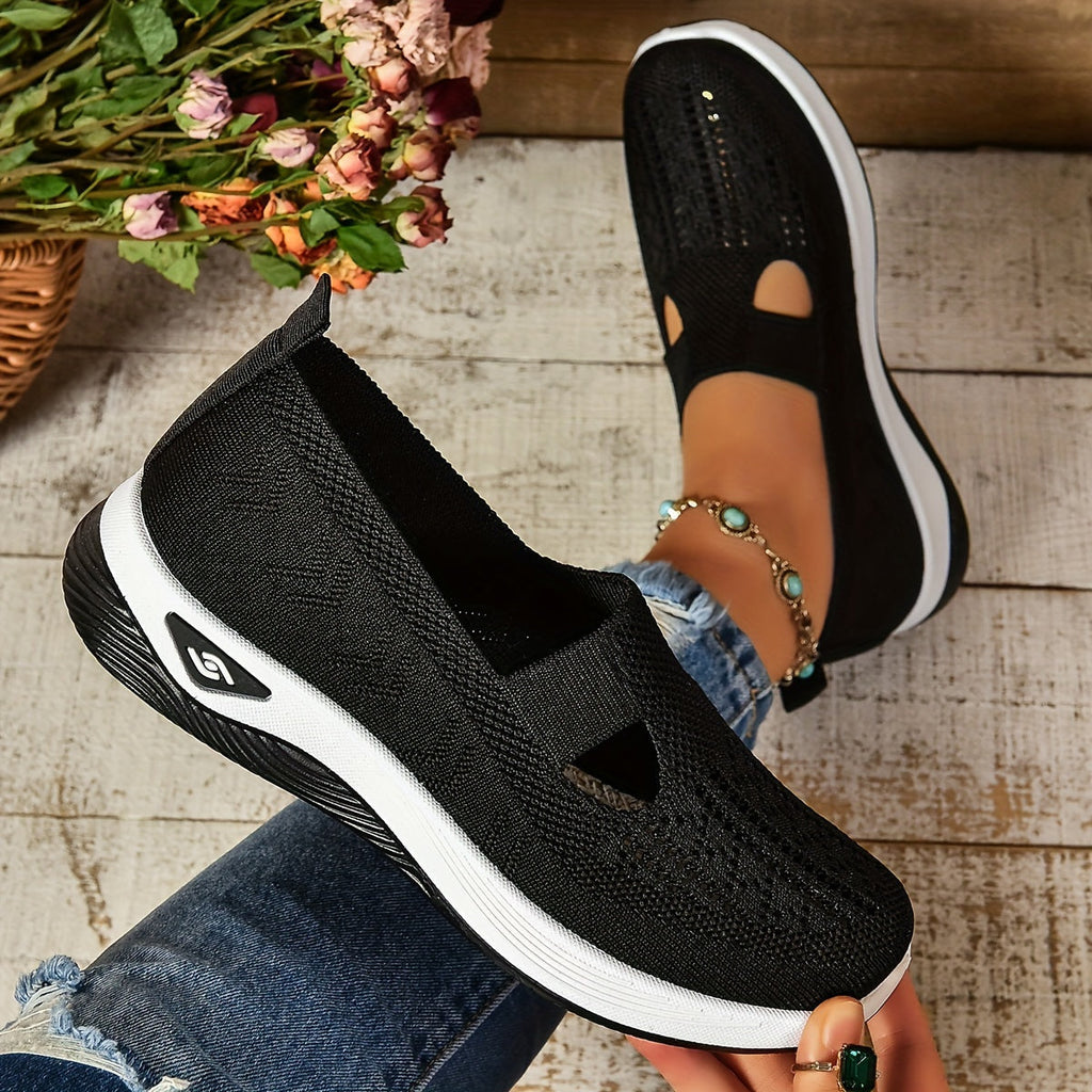 Dames slip-on schoenen, orthopedisch — van textiel met een gedempte binnenzool