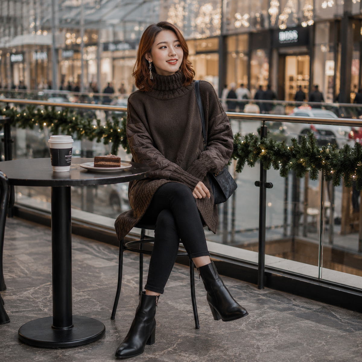 Dames coltrui — zachte gebreide trui van acryl met een losse pasvorm voor herfst en winter