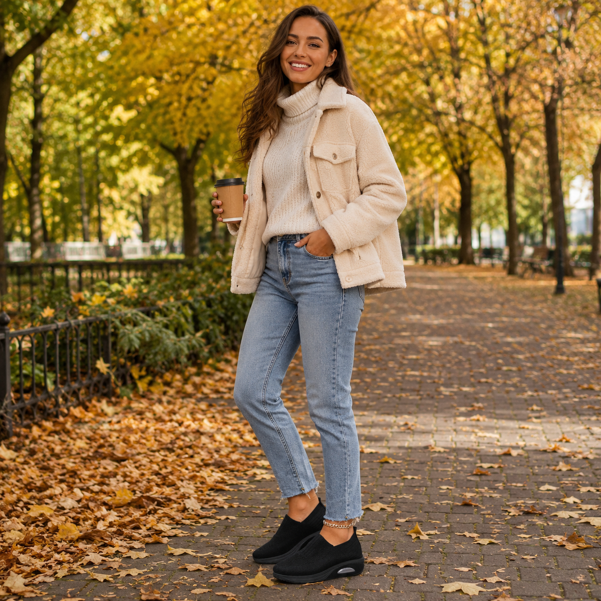 Dames slip-on schoenen, orthopedisch — van textiel met een gedempte zool