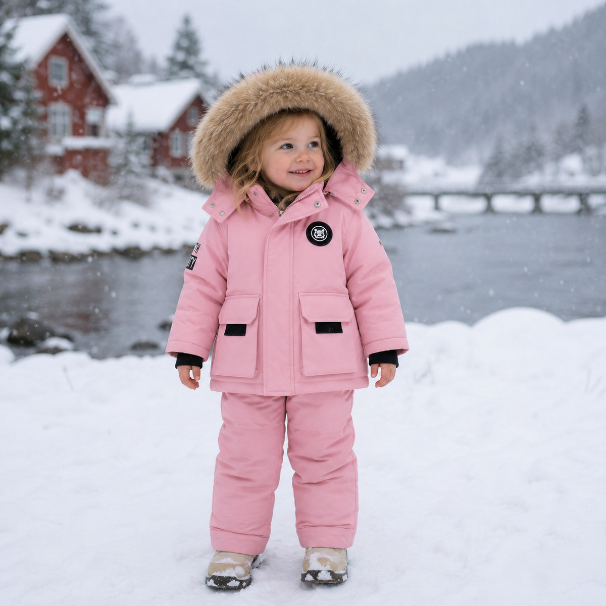 Warme winterset voor kinderen — 2-delige set met jas en broek