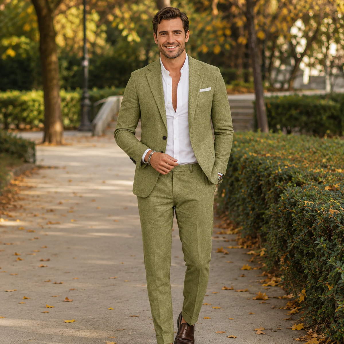 Heren pak, double-breasted — klassieke blazer en pantalon voor feestelijke gelegenheden