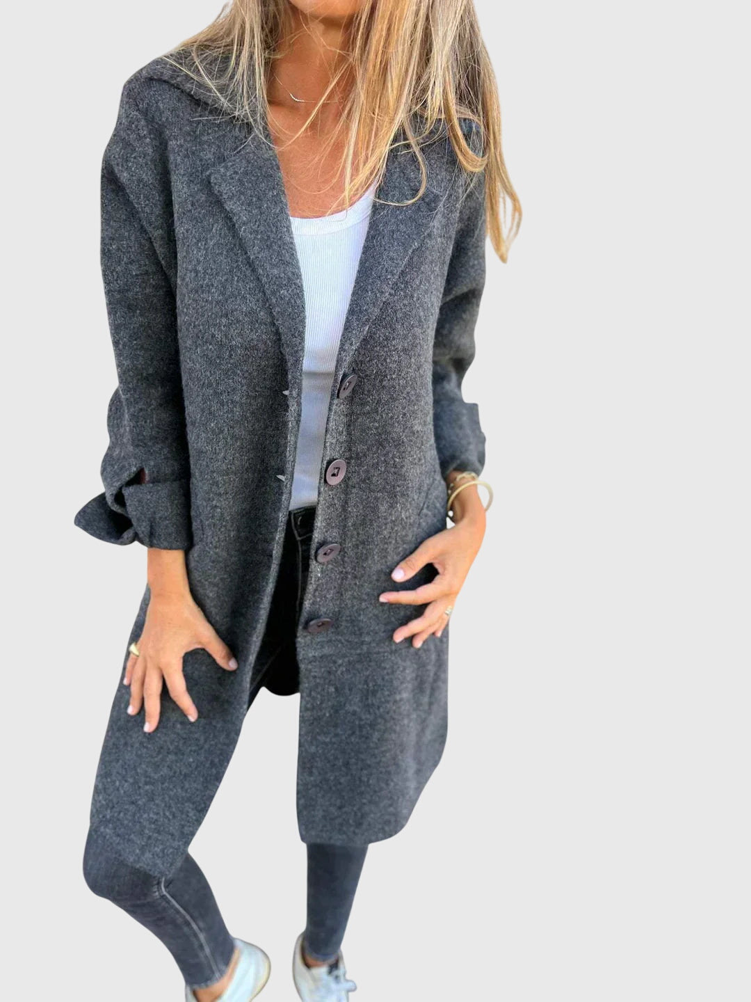 Damesblazer met knopen — tijdloze en getailleerde blazer