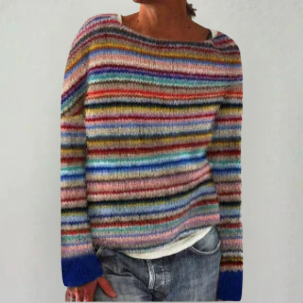 Dames gebreide trui van acryl — zachte pullover met ronde hals voor dagelijks gebruik