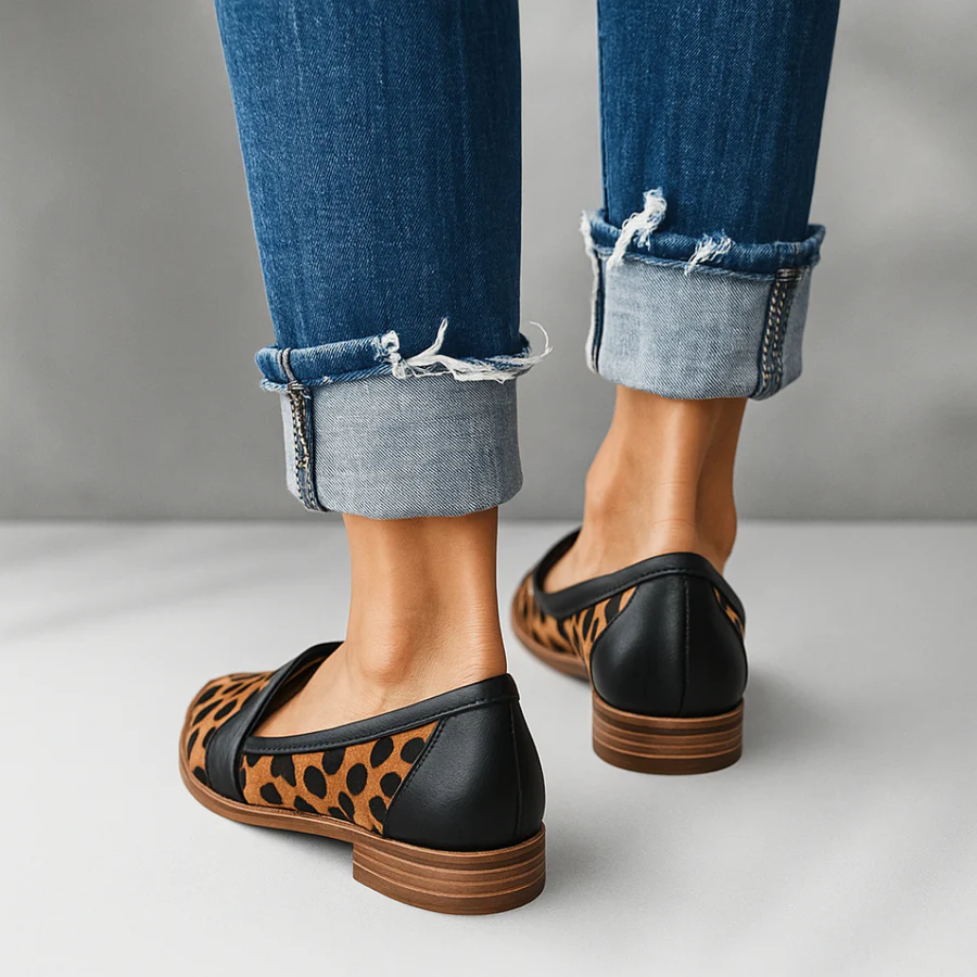 Dames loafers, textiel — elegante lenteloafers met gewatteerde inlegzolen