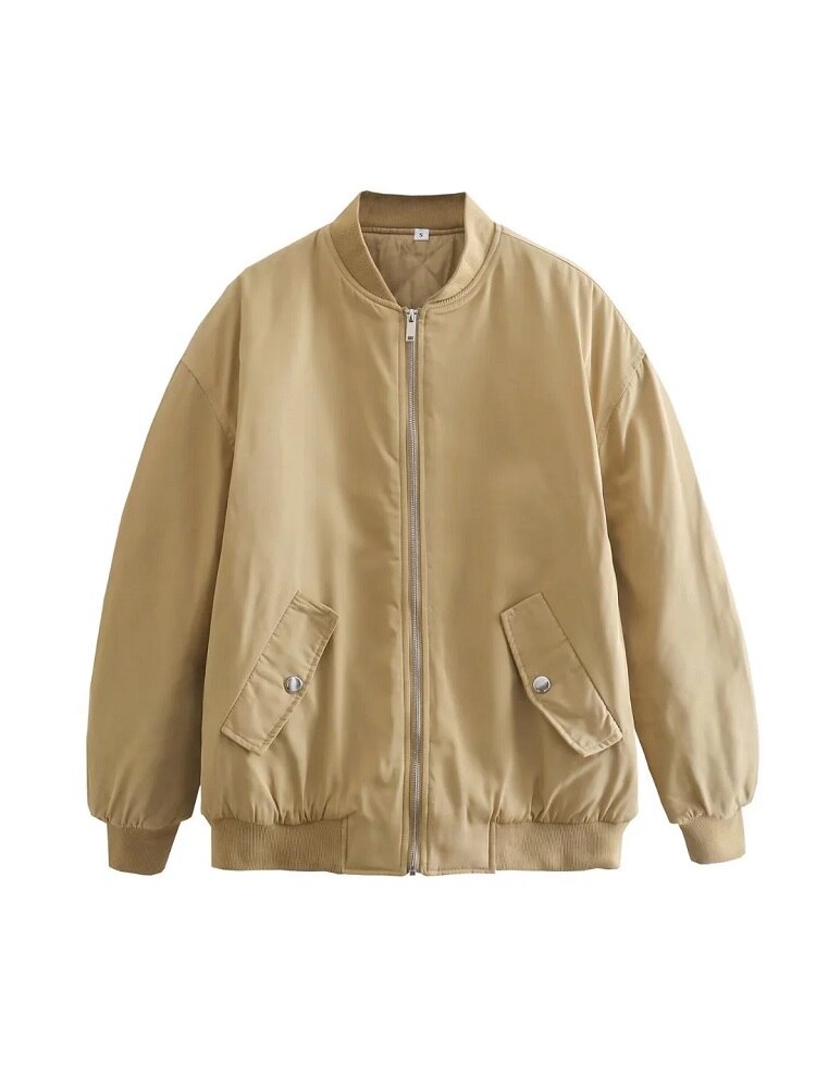 Dames bomberjack, oversized — zacht, van wolmix en veelzijdig