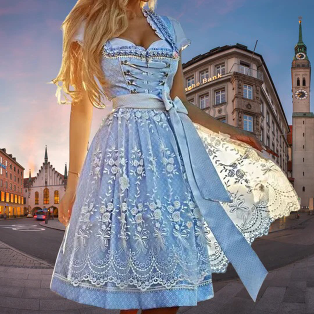 Moderne dirndl voor dames — comfortabele jurk met kanten details