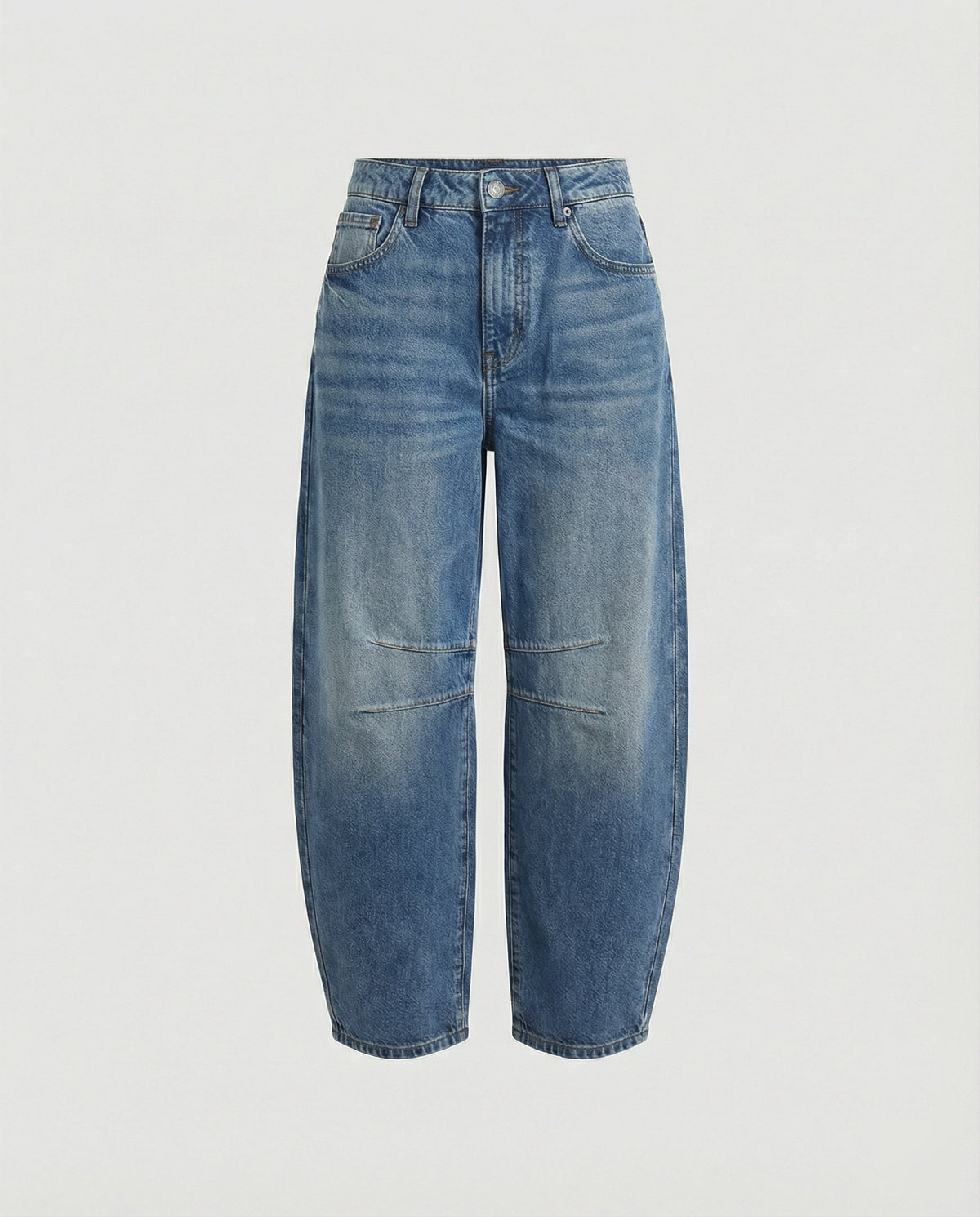 Damesjeans, barrel — mid-rise, uitlopend met moderne silhouet