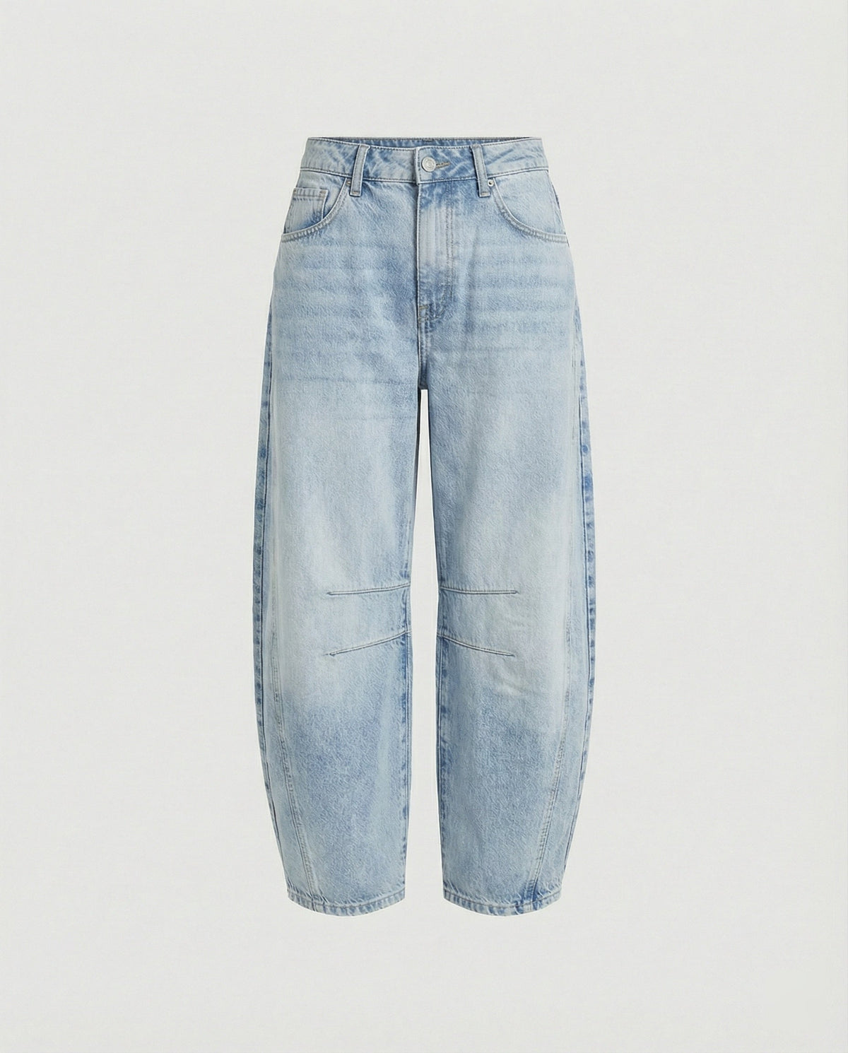Damesjeans, barrel — mid-rise, uitlopend met moderne silhouet