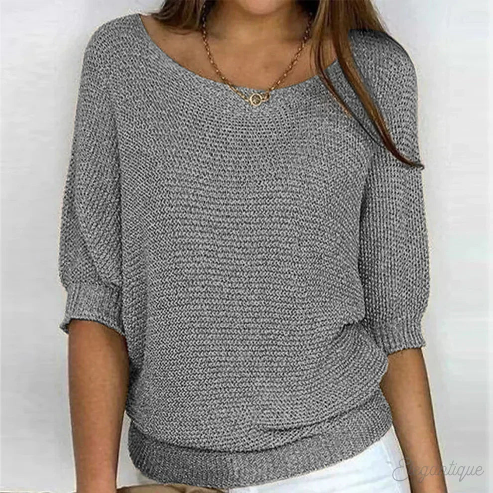 Dames gebreide trui — elegante en zachte, veelzijdige pullover