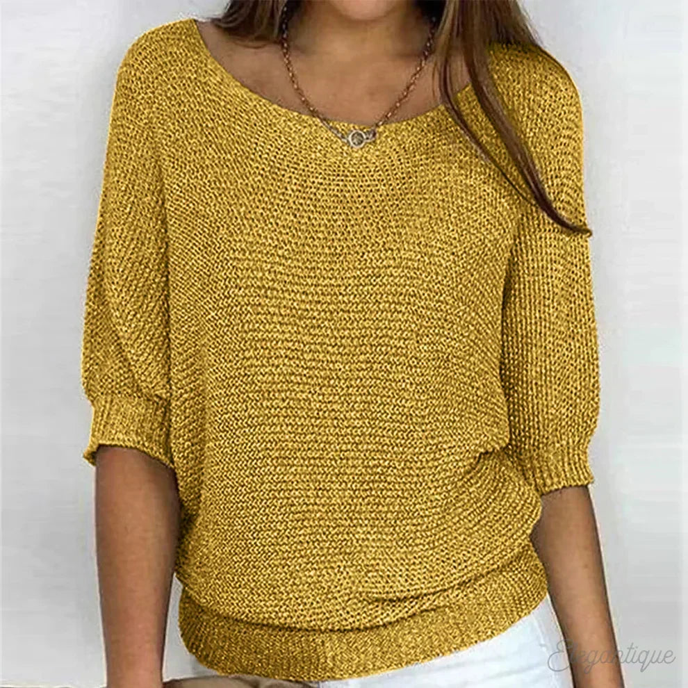 Dames gebreide trui — elegante en zachte, veelzijdige pullover