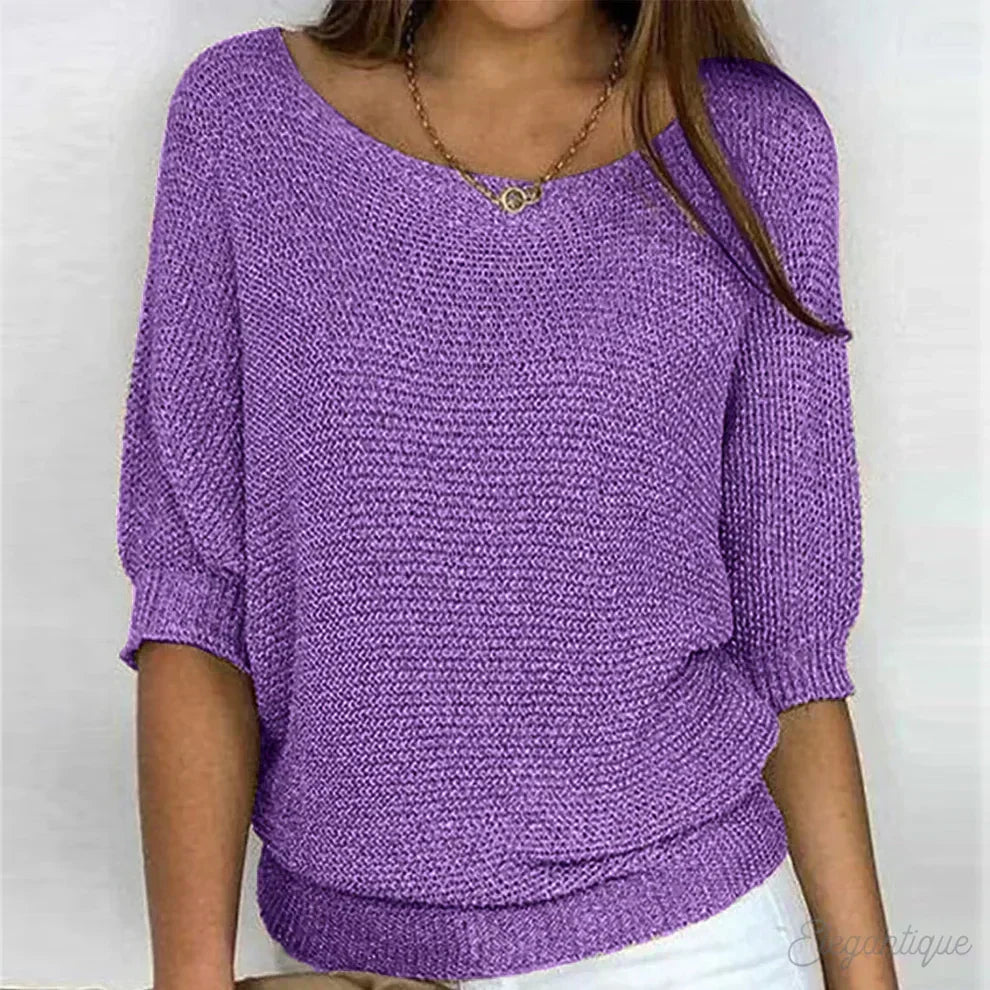 Dames gebreide trui — elegante en zachte, veelzijdige pullover