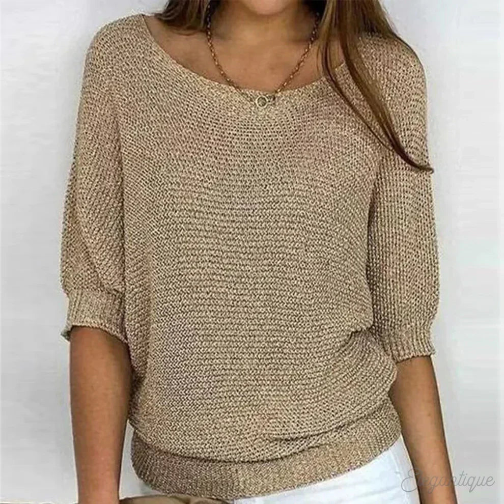 Dames gebreide trui — elegante en zachte, veelzijdige pullover