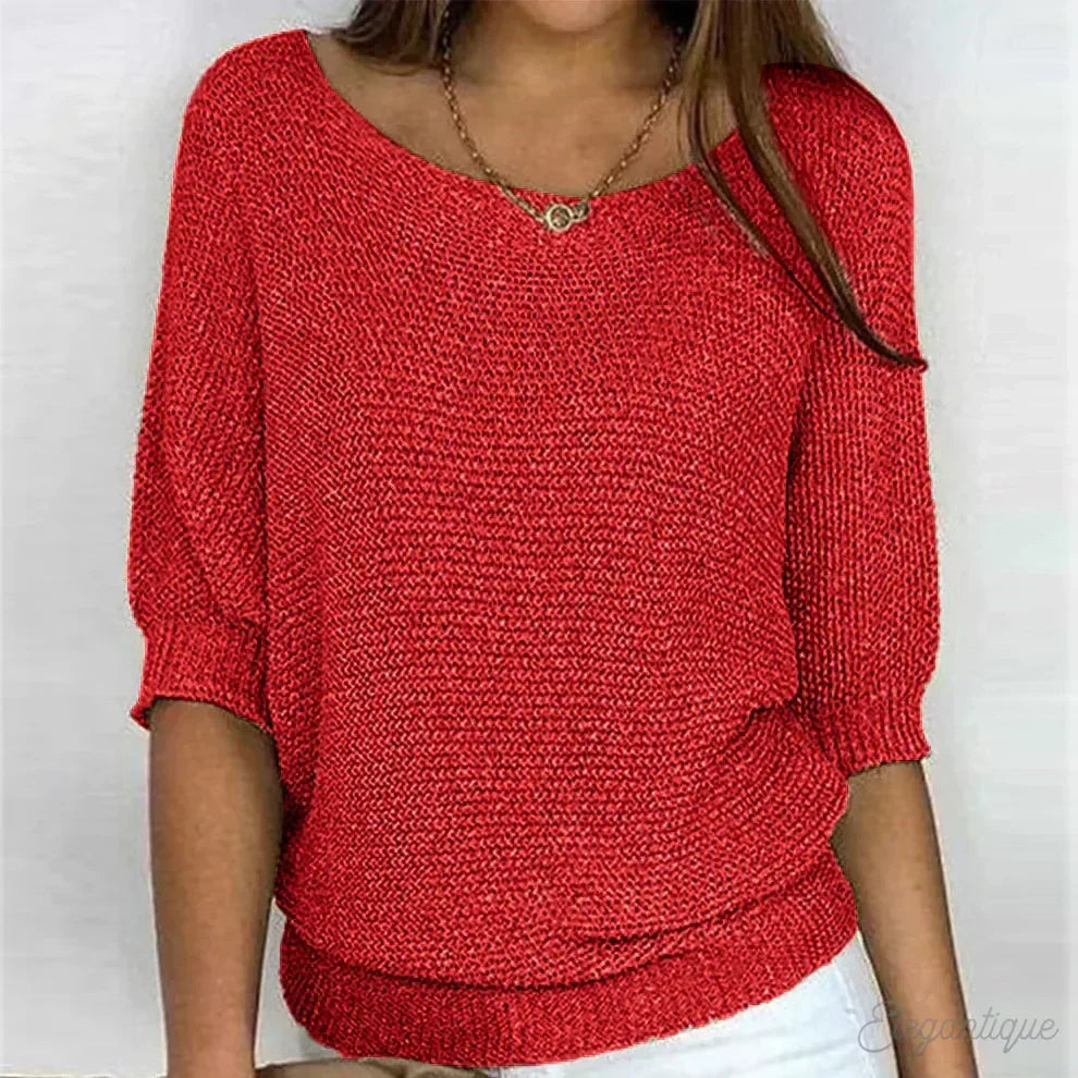 Dames gebreide trui — elegante en zachte, veelzijdige pullover