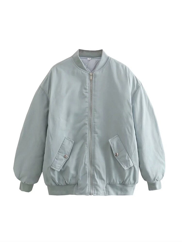 Dames bomberjack, oversized — zacht, van wolmix en veelzijdig