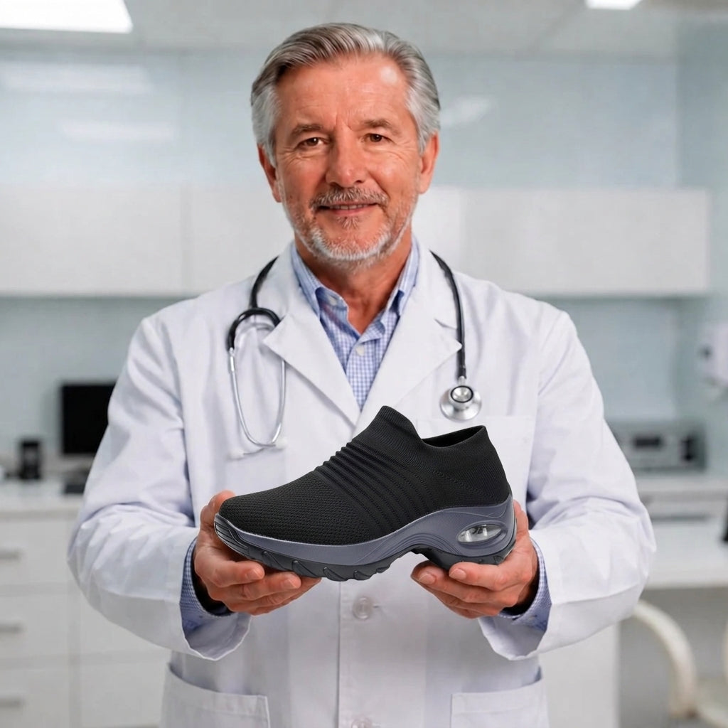 Dames comfortschoenen, orthopedisch — textiel met dempende zool en ergonomische ondersteuning